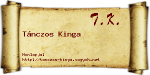 Tánczos Kinga névjegykártya