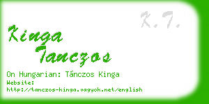 kinga tanczos business card